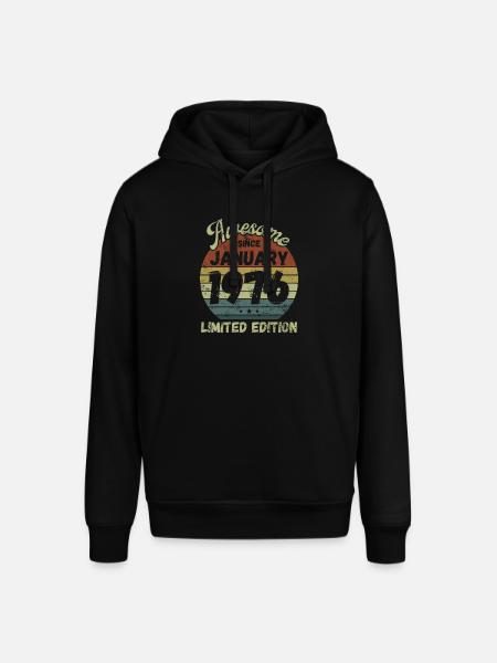 Awesome since January 1976 - Birthday - Stanley/Stella SOUNDER Unisex Hoodie - black