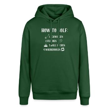 Wie Man Golf Spielt, Golfball - Stanley/Stella Unisex Hoodie SOUNDER - Flaschengrün - Vorne - Alina (178cm) & Michal (187cm)