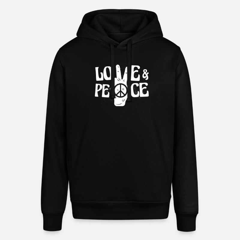 Amour et Paix - Sweat à capuche SOUNDER Stanley/Stella Unisexe - noir