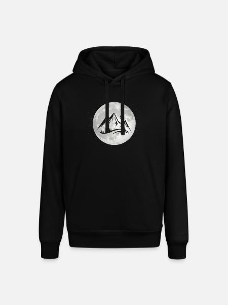 Full Moon - Mountain - - Stanley/Stella SOUNDER Unisex Hoodie - black