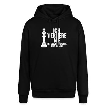 Schachspieler, Ich Verliere Nie, Schach - Stanley/Stella Unisex Hoodie SOUNDER - Schwarz - Vorne - Alina (178cm) & Michal (187cm)