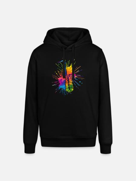 Saxofon, SAXofonist - Stanley/Stella Unisex Hoodie SOUNDER - Schwarz