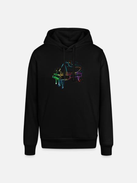 Piano, Pianist - Stanley/Stella SOUNDER Unisex Hoodie - black