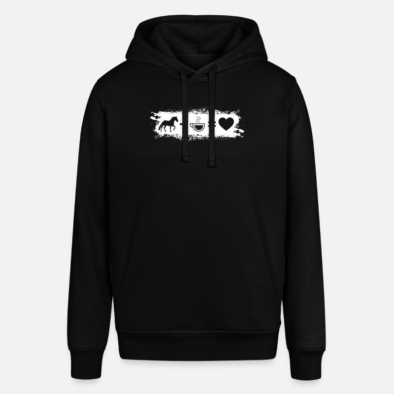 Grunge Rectangle - Coeur - Café - Cheval - - Sweat à capuche SOUNDER Stanley/Stella Unisexe - noir