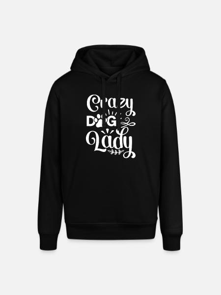Crazy Dog Lady - Paw - Stanley/Stella SOUNDER Unisex Hoodie - black