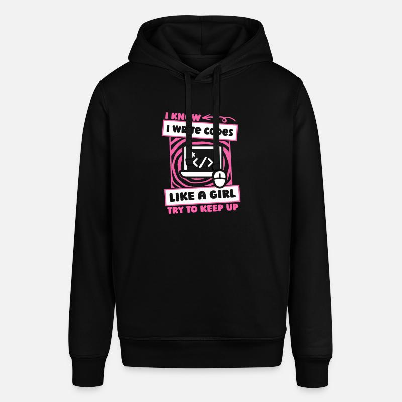 Developer Coder Programmer Girl - Stanley/Stella SOUNDER Unisex Hoodie - black