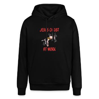 Christ Christentum Trainieren - Stanley/Stella Unisex Hoodie SOUNDER - Schwarz - Vorne - Alina (178cm) & Michal (187cm)