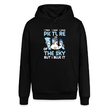 Good Picture Of The Sky But I Blue It - Stanley/Stella Unisex Hoodie SOUNDER - Schwarz - Vorne - Alina (178cm) & Michal (187cm)
