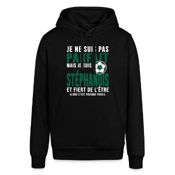 Saint étienne club football Club verts Stéphanois - Sweat à capuche SOUNDER Stanley/Stella Unisexe - noir - Devant - Alina (178cm) & Michal (187cm)