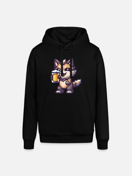 Wolf Pixel Beer - Stanley/Stella SOUNDER Unisex Hoodie - black