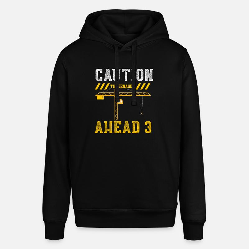 Attention Threenager devant 3 - Sweat à capuche SOUNDER Stanley/Stella Unisexe - noir