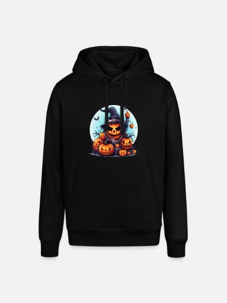 Uhyggelig Halloween græskar familie flagermus - Stanley/Stella SOUNDER unisex hoodie - sort