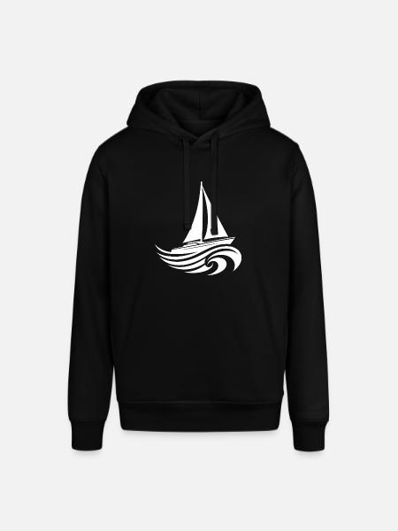 Sailing yacht in heavy waves - Stanley/Stella SOUNDER Unisex Hoodie - black