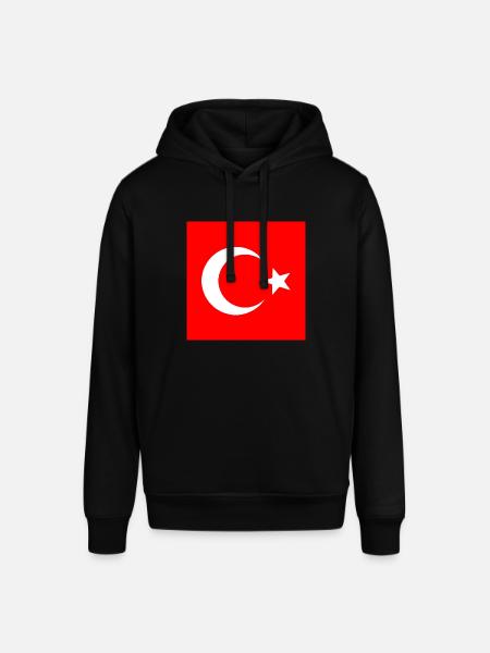 Turkije - Turkse vlag - Stanley/Stella Uniseks biologische hoodie SOUNDER - zwart