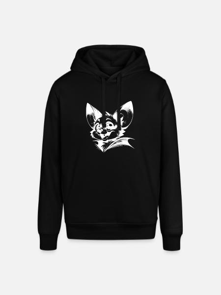 Barneflaggermus vampyr baby tegning - Stanley/Stella SOUNDER økologisk unisex-hettegenser - svart