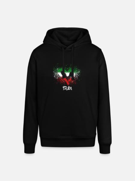 Iran,heart,iran,flag,graffiti - Stanley/Stella SOUNDER Unisex Hoodie - black