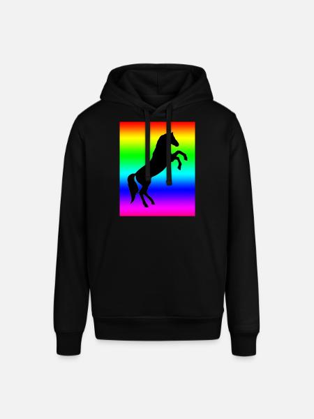 Rainbow Horse - Stanley/Stella SOUNDER Unisex Hoodie - black