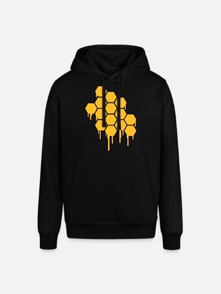 Honeycombs Pattern - Stanley/Stella SOUNDER Unisex Hoodie - black
