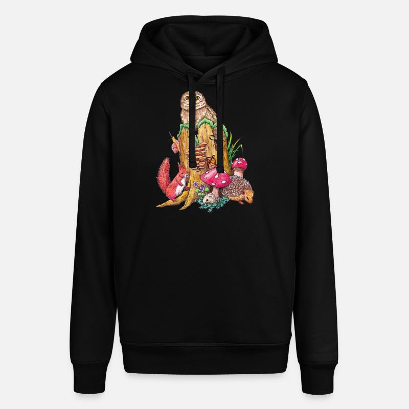 Animaux de la forêt - Sweat à capuche SOUNDER Stanley/Stella Unisexe - noir