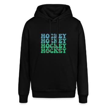Eishockey Schlittschuhe Puck Hockey Frauen - Stanley/Stella Unisex Hoodie SOUNDER - Schwarz - Vorne - Alina (178cm) & Michal (187cm)