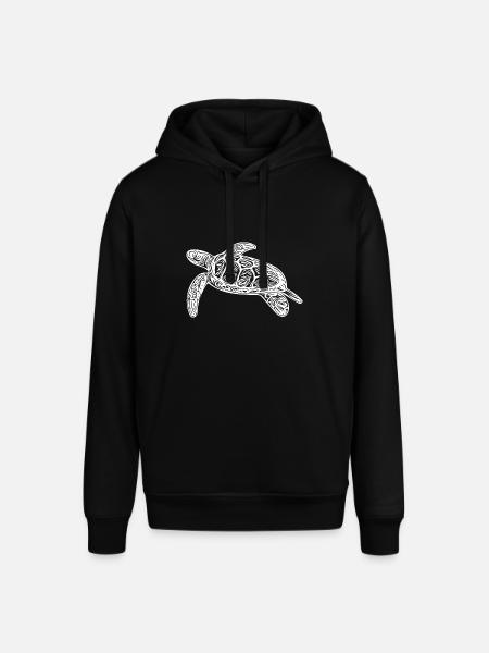 Small floating turtle - Stanley/Stella SOUNDER Unisex Hoodie - black