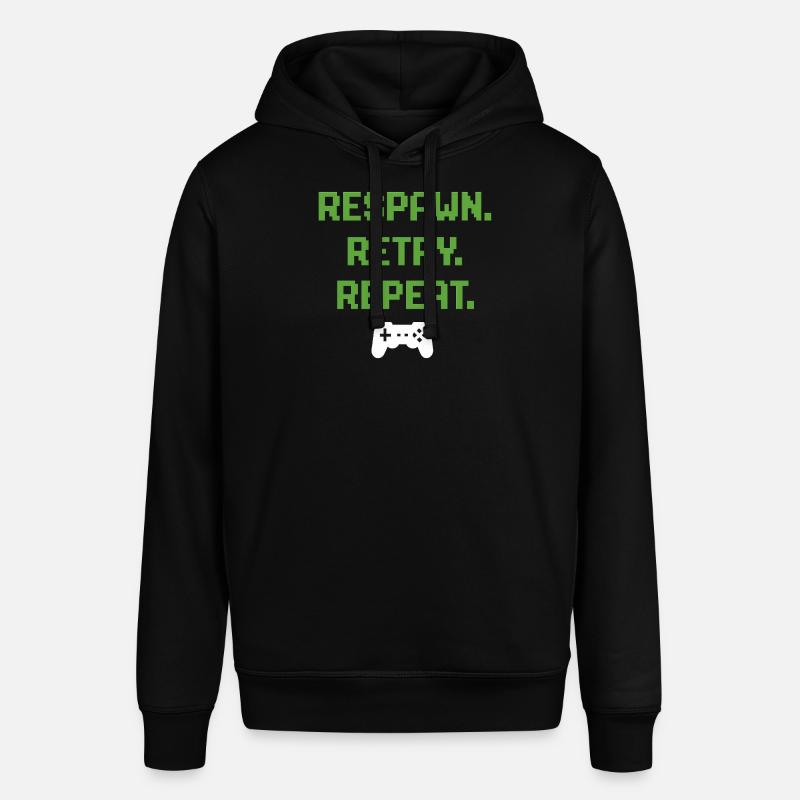 Réapparaître. Réessayer. Répéter. – Conception de pixels de jeu - Sweat à capuche SOUNDER Stanley/Stella Unisexe - noir
