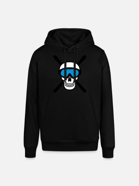 Skiing Skull - Stanley/Stella SOUNDER Unisex Hoodie - black