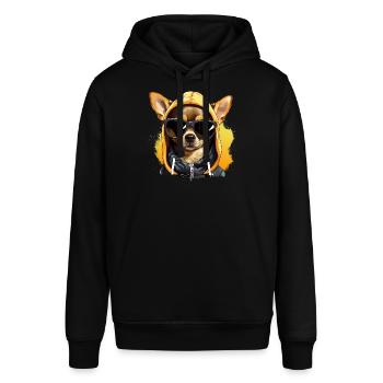 Règle du chihuahua : gouverner le paysage urbain - Sweat à capuche SOUNDER Stanley/Stella Unisexe - noir - Devant - Alina (178cm) & Michal (187cm)