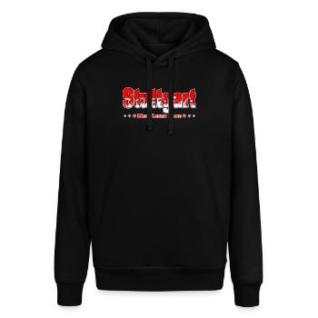 Stuttgart Fussball Fans Mein Leben Lang - Stanley/Stella Unisex Hoodie SOUNDER - Schwarz - Vorne - Alina (178cm) & Michal (187cm)