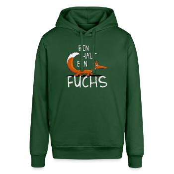 Bin halt ein Fuchs lustig fuchsiger Schlaukopf - Stanley/Stella Unisex Hoodie SOUNDER - Flaschengrün - Vorne - Alina (178cm) & Michal (187cm)