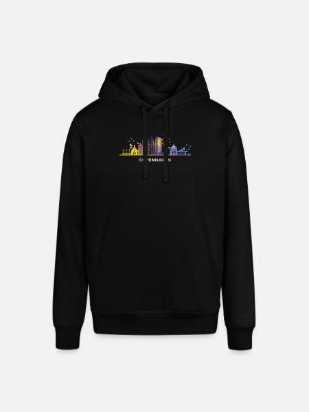 Københavns skyline København - Stanley/Stella SOUNDER unisex hoodie - sort