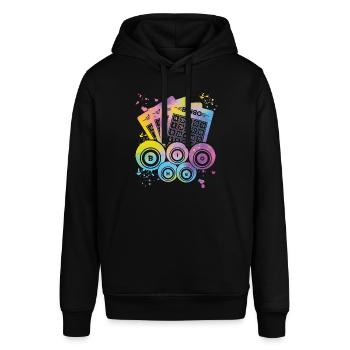 Bingo Bälle Farbsprotzer Frauen Männer Bingo - Stanley/Stella Unisex Hoodie SOUNDER - Schwarz - Vorne - Alina (178cm) & Michal (187cm)