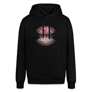 Japanische Kirschblüte Downhill - Stanley/Stella Unisex Hoodie SOUNDER - Schwarz - Vorne - Alina (178cm) & Michal (187cm)