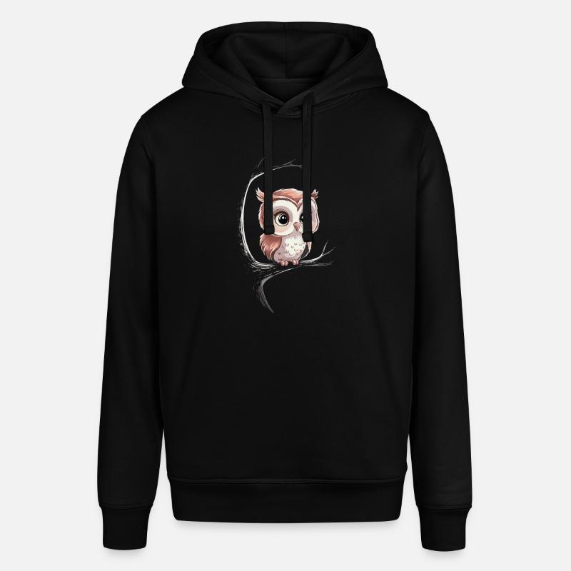 Nachteule Eule Eulen Vogel - Stanley/Stella Unisex Hoodie SOUNDER - Schwarz