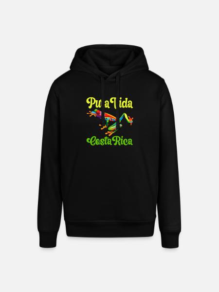 Pura Vida - Pura Vida Costa Rica - Felpa con cappuccio unisex SOUNDER di Stanley/Stella - nero