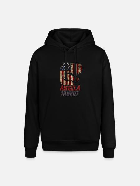 Patriotic Angela Dinosaur Angelasaurus - Stanley/Stella SOUNDER Unisex Hoodie - black