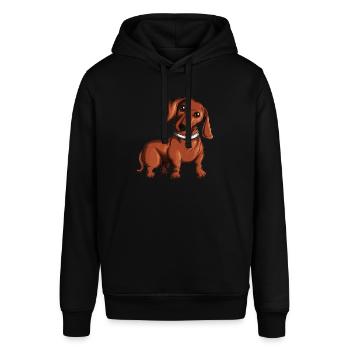 Dackelfan Hunderasse Dackel Besitzer Hundezüchter - Stanley/Stella Unisex Hoodie SOUNDER - Schwarz - Vorne - Alina (178cm) & Michal (187cm)