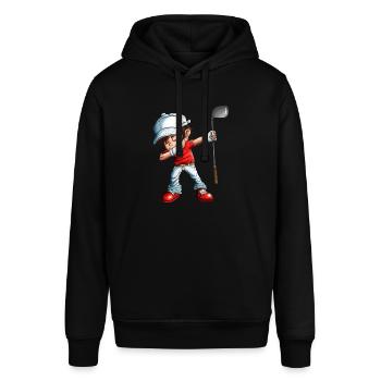 Dabbing Golfer Golfspieler Golfball Golfverein Fan - Stanley/Stella Unisex Hoodie SOUNDER - Schwarz - Vorne - Alina (178cm) & Michal (187cm)
