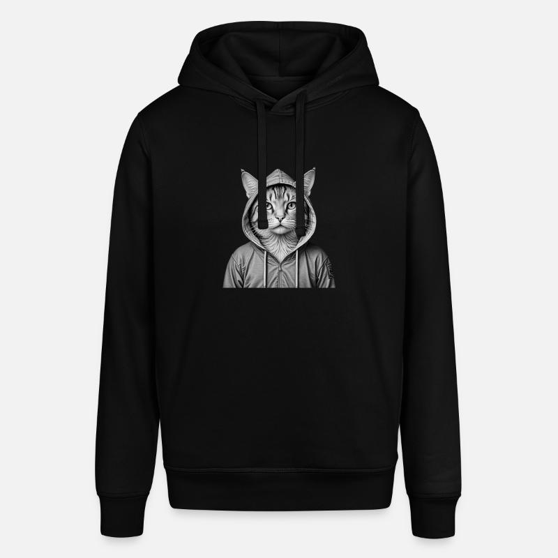 Coole Katze mit Kapuzenpullover - Stanley/Stella Unisex Hoodie SOUNDER - Schwarz