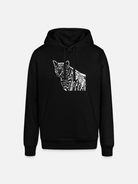 Cat White White Cats - Stanley/Stella SOUNDER Unisex Hoodie - black