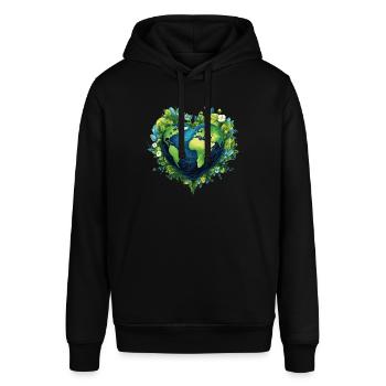 Liebe für Planet Erde - Stanley/Stella Unisex Hoodie SOUNDER - Schwarz - Vorne - Alina (178cm) & Michal (187cm)