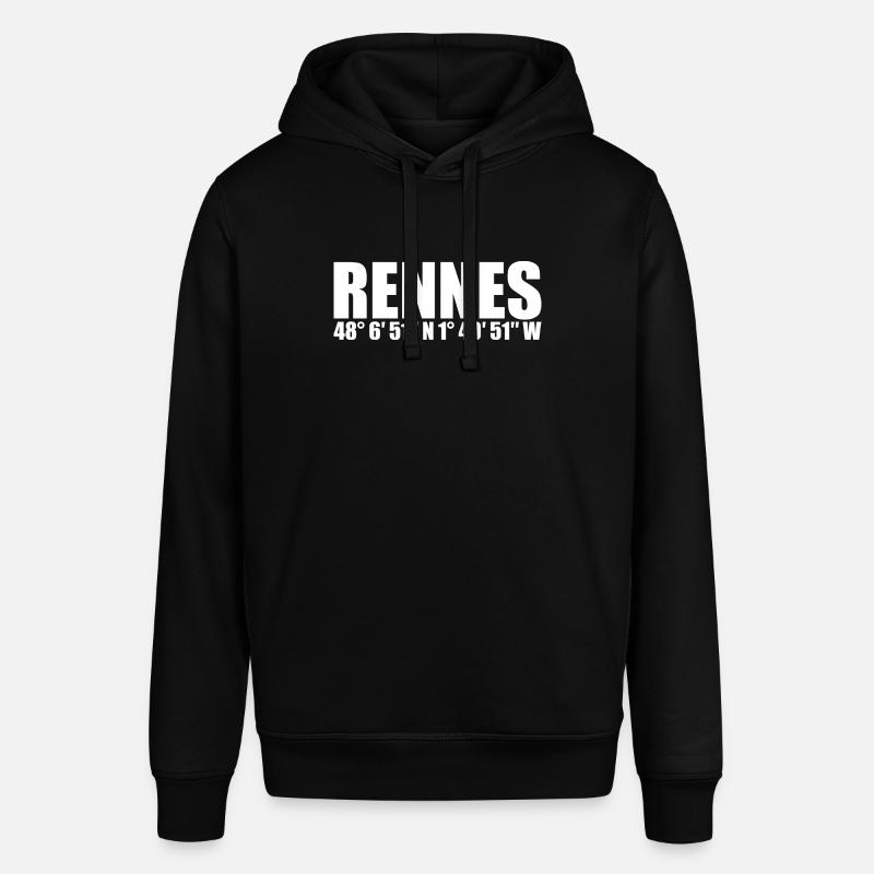 Coordonnées de Rennes - Sweat à capuche SOUNDER Stanley/Stella Unisexe - noir