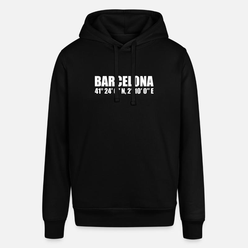 Coordonnées de Barcelone - Sweat à capuche SOUNDER Stanley/Stella Unisexe - noir