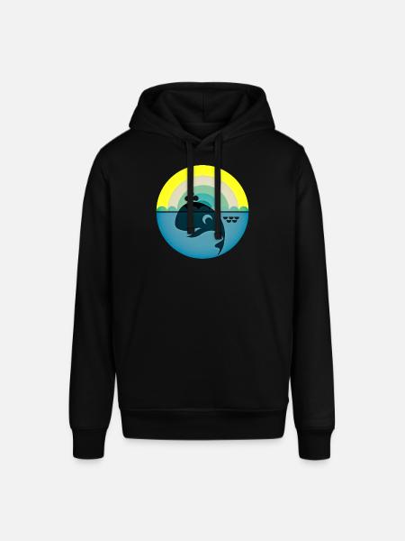 Whale - Stanley/Stella SOUNDER Unisex Hoodie - black