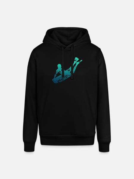 Maori Bodyboarding Surfer Polynesian Tribal Tattoo - Stanley/Stella SOUNDER unisex hoodie - sort
