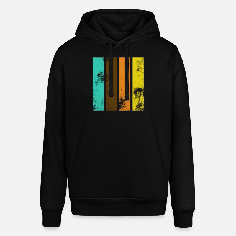 Rayures rétro - Sweat à capuche SOUNDER Stanley/Stella Unisexe - noir