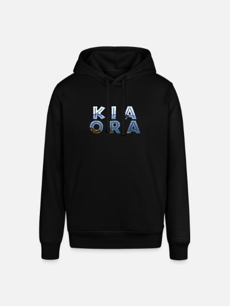Double Exposure Kia Ora Ocean New Zealand Gift - Stanley/Stella SOUNDER Unisex Hoodie - black