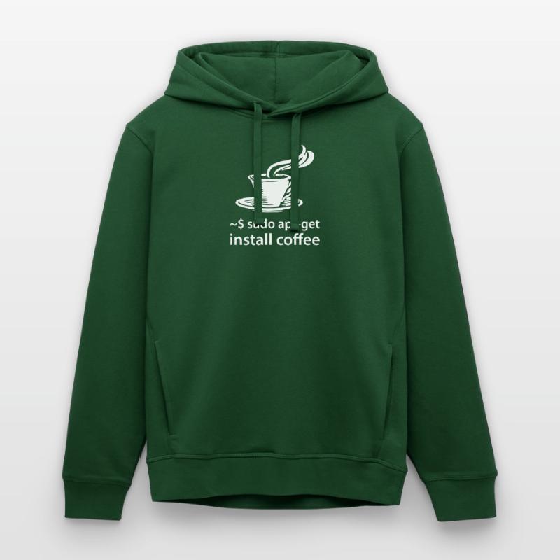 sudo apt-get install coffee - IT Coder Linux Stanley/Stella Unisex Hoodie SOUNDER