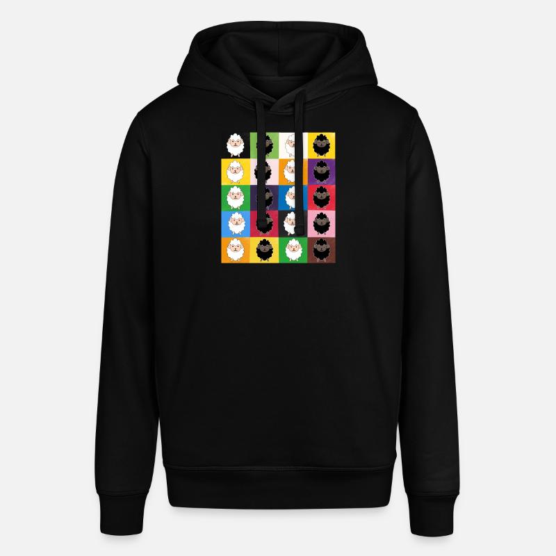 Moutons patchwork - Sweat à capuche SOUNDER Stanley/Stella Unisexe - noir