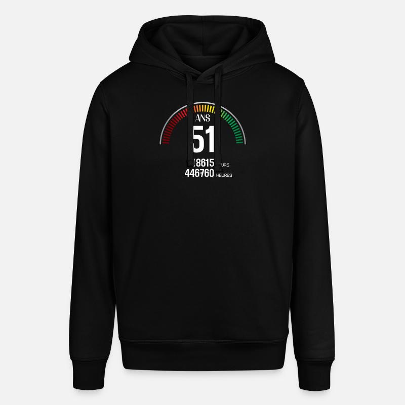 Anniversaire 51 ans Compteur - Sweat à capuche SOUNDER Stanley/Stella Unisexe - noir